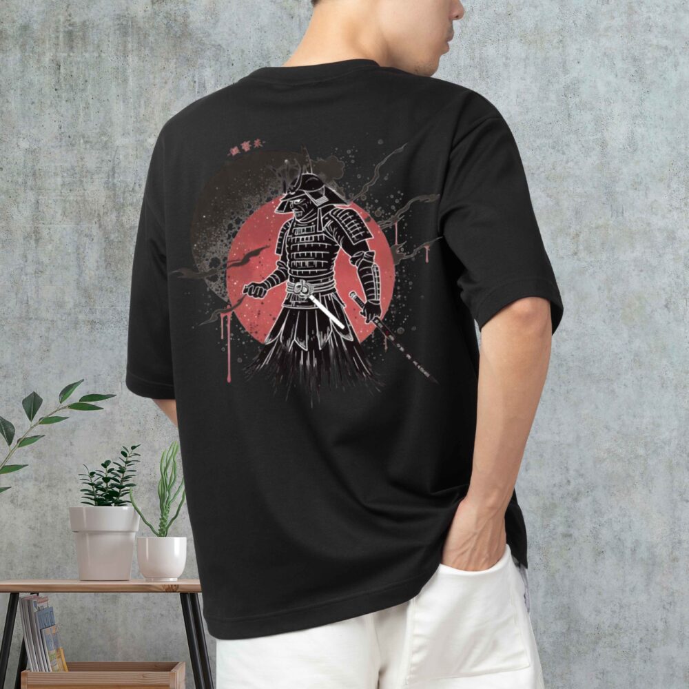 Samurai Back Print T-Shirt - Image 3