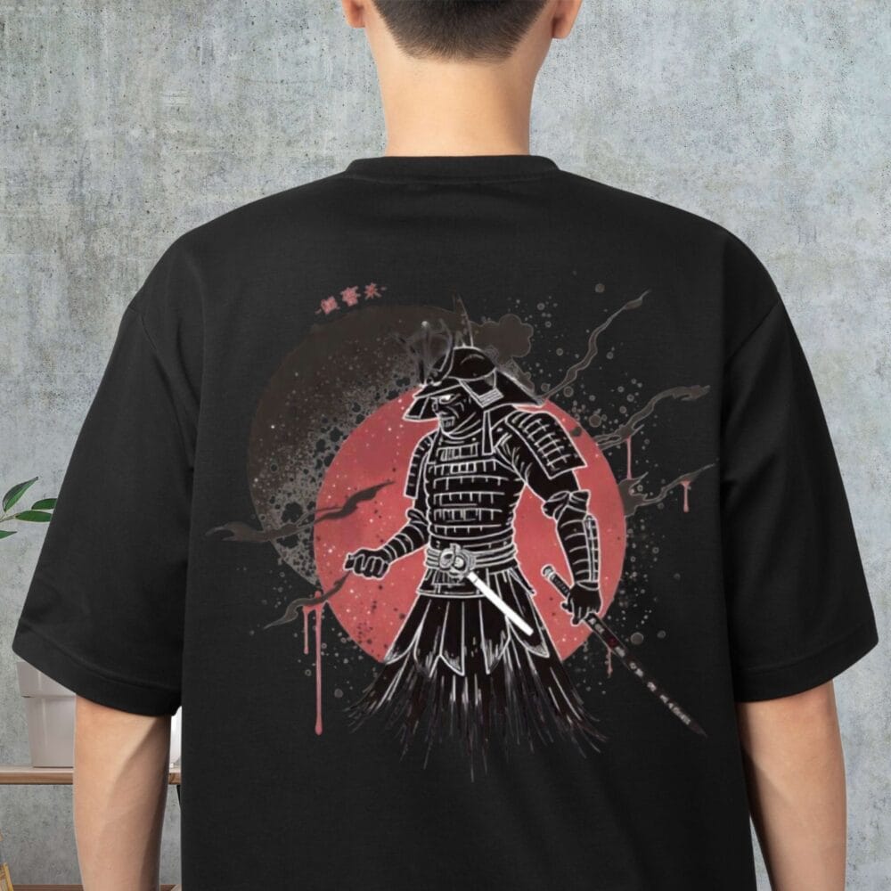 Samurai Back Print T-Shirt