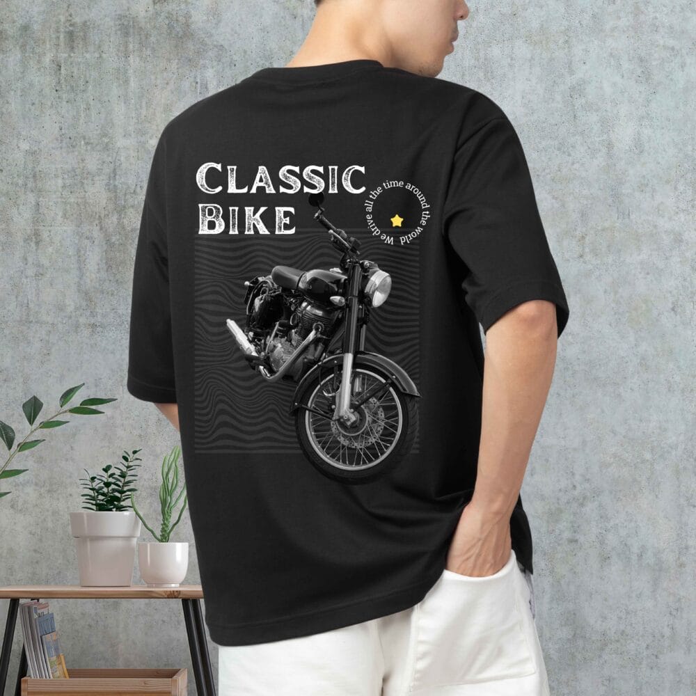 Classic Bike Oversized T-Shirt – Ride in Style - Image 2